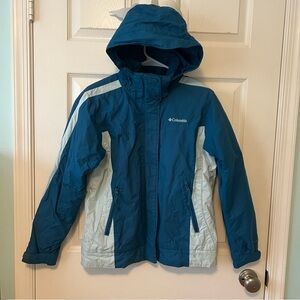 Columbia Women's Teal and light Blue insulated lined jacket size small